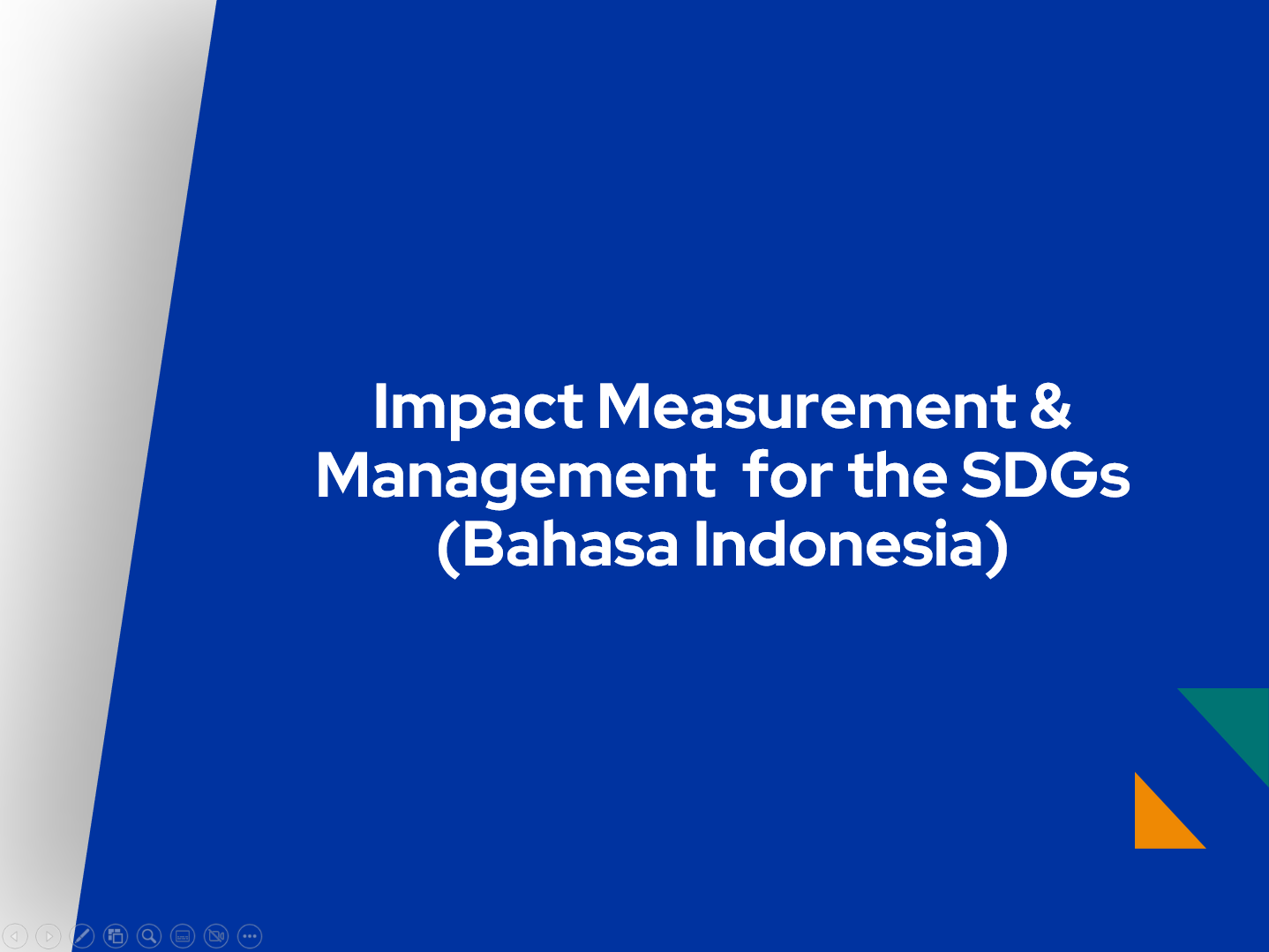 Impact Measurement and Management for the SDGs (Bahasa Indonesia)