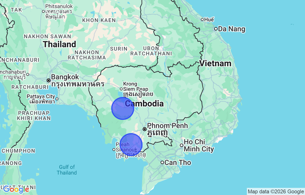 Target locations, Cambodia - Kandal, Pursat
