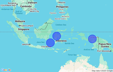 Target locations, Indonesia - Countrywide, Western New Guinea, Sulawesi