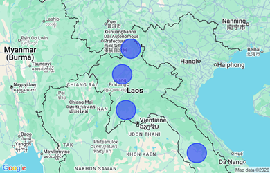 Target locations, Lao PDR - Vientiane Province, Oudomxay Province, Savannakhet Province, Champasak Province, Phongsaly Province