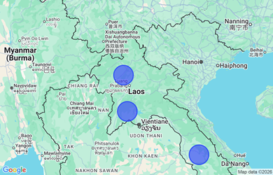 Target locations, Lao PDR - Vientiane Province, Savannakhet Province, Champasak Province Oudomxay Province