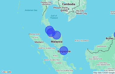 Target locations, Malaysia - Kelantan, Kedah, Perlis, Johor, Sabah