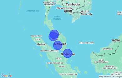 Target locations, Malaysia - Penang, Selangor, Johor, Kedah