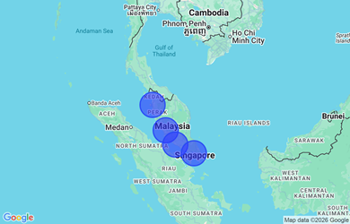 Target locations, Malaysia - Selangor, Johor, Melaka, Penang