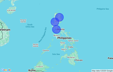 Target locations, Philippines - National Capital Region (NCR), Cagayan Valley, Cordillera Administrative Region (CAR)