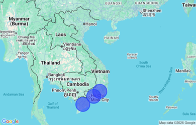 Target locations, Vietnam - Highland, Mekong Delta Region, Eastern South Region